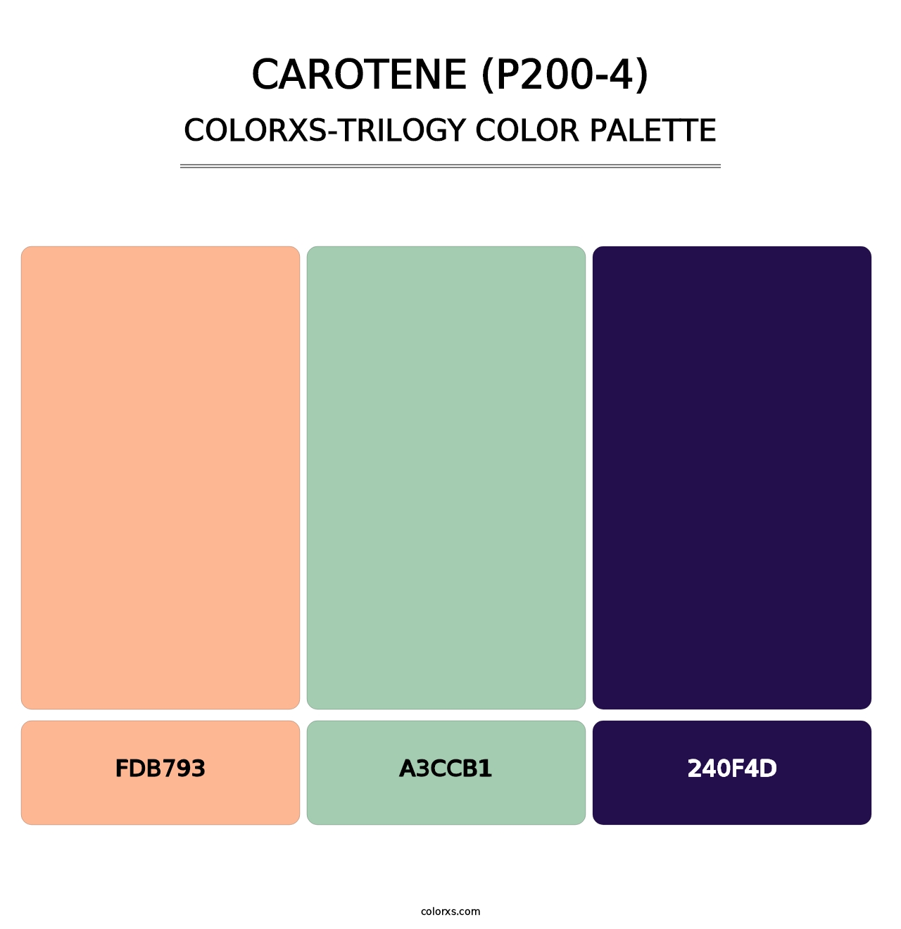 Carotene (P200-4) - Colorxs Trilogy Palette