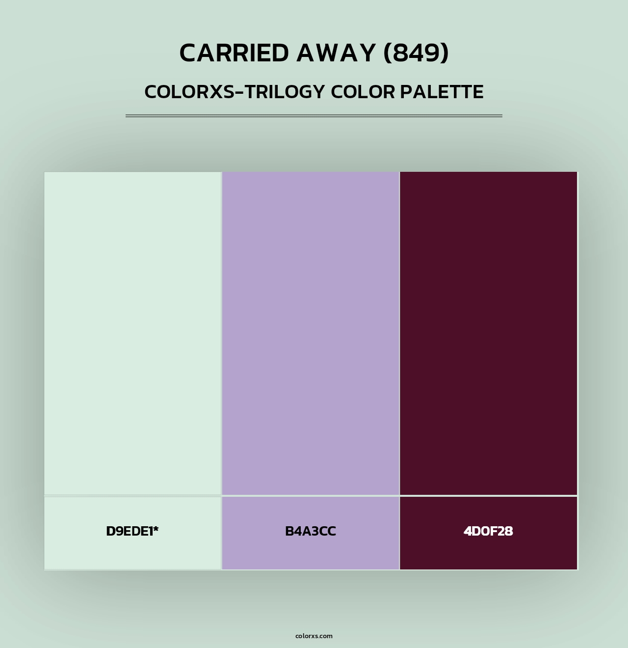 Carried Away (849) - Colorxs Trilogy Palette