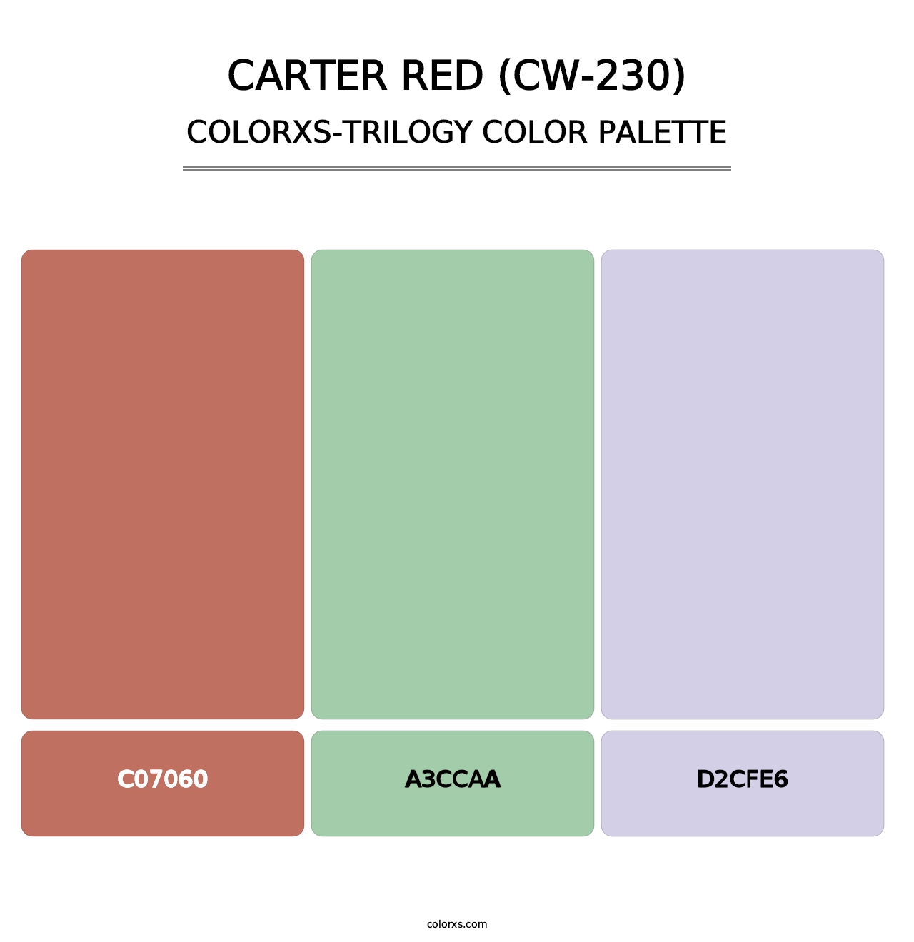Carter Red (CW-230) - Colorxs Trilogy Palette
