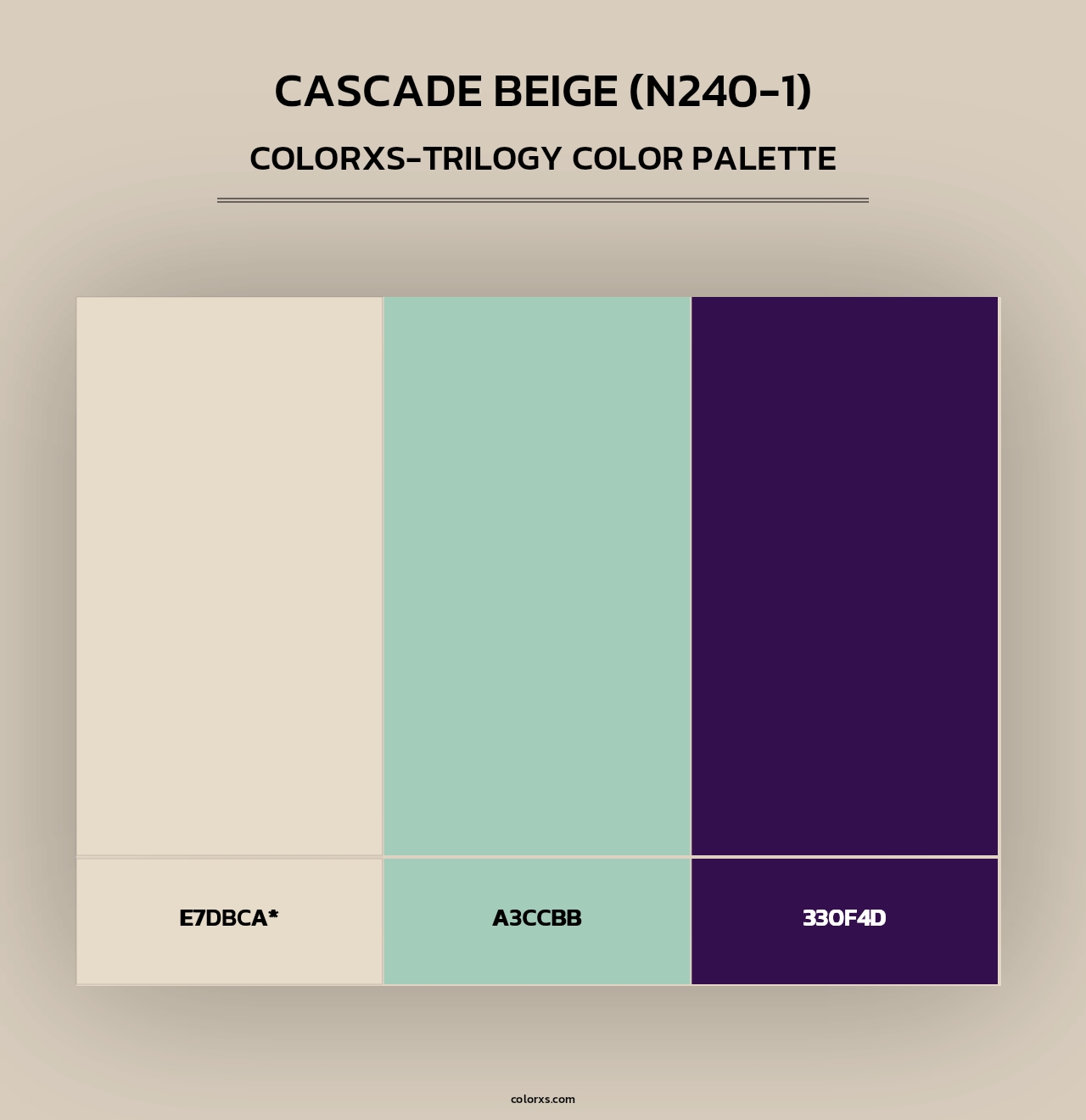 Cascade Beige (N240-1) - Colorxs Trilogy Palette
