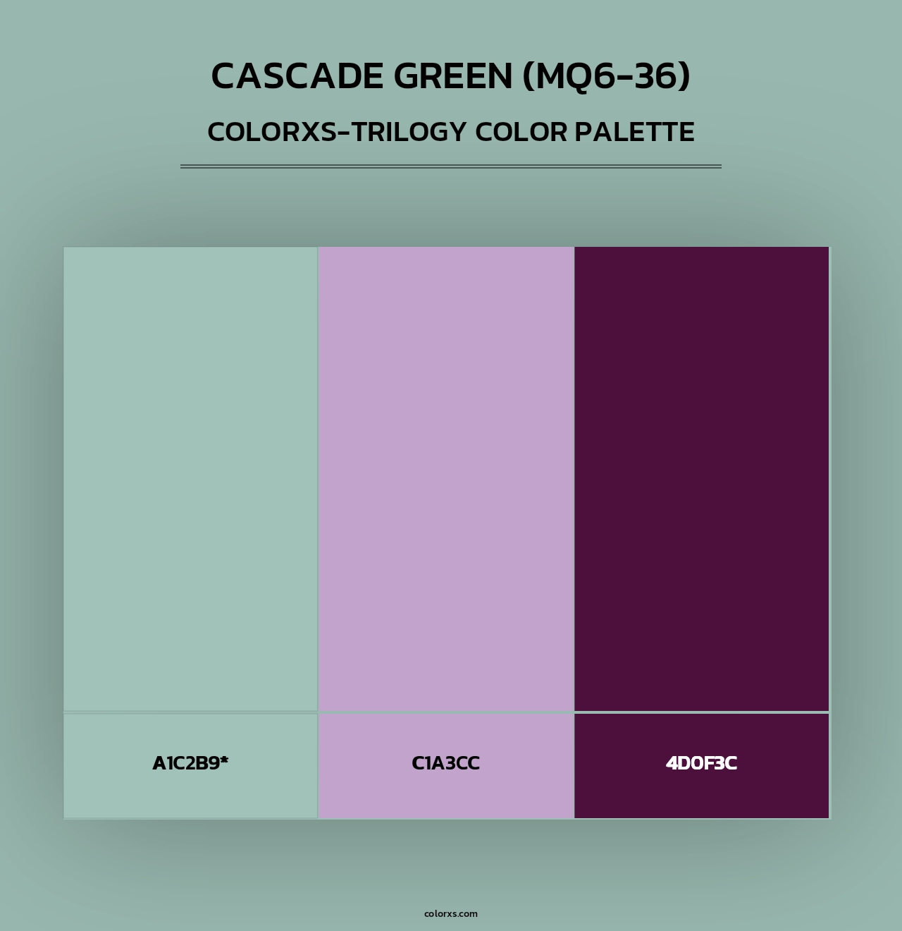 Cascade Green (MQ6-36) - Colorxs Trilogy Palette