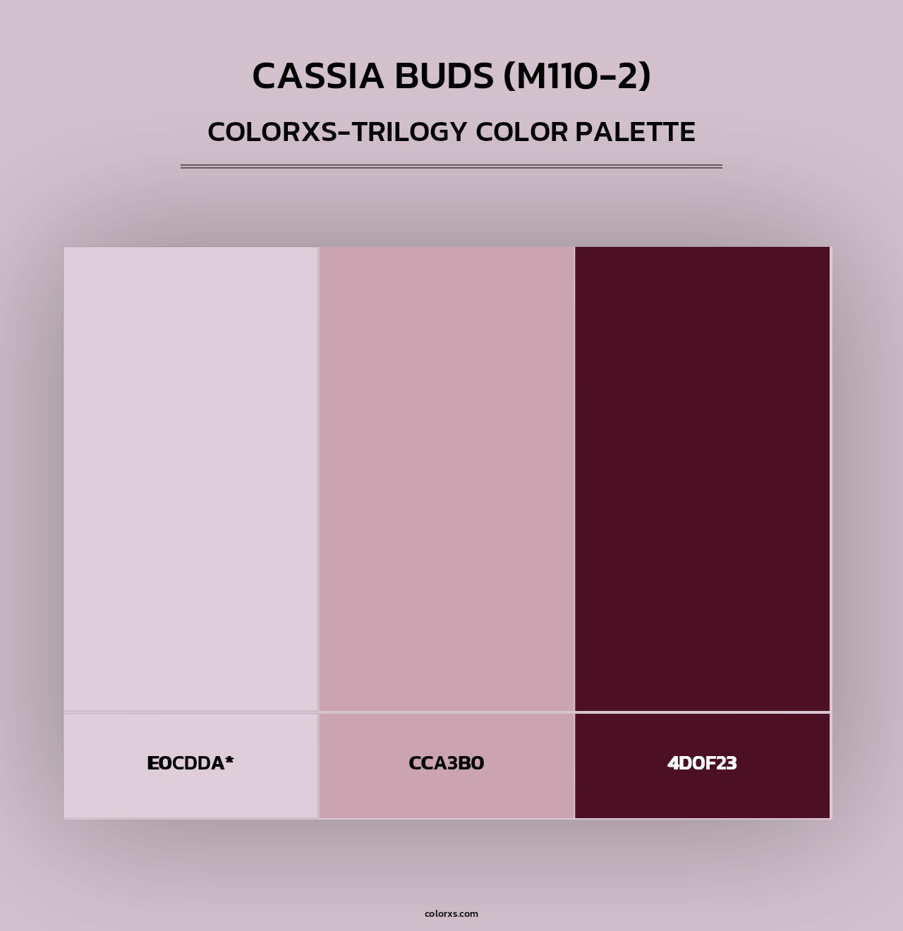 Cassia Buds (M110-2) - Colorxs Trilogy Palette