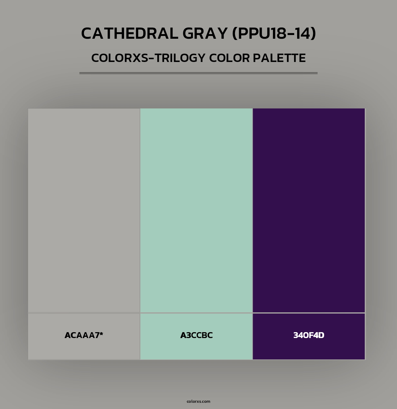 Cathedral Gray (PPU18-14) - Colorxs Trilogy Palette