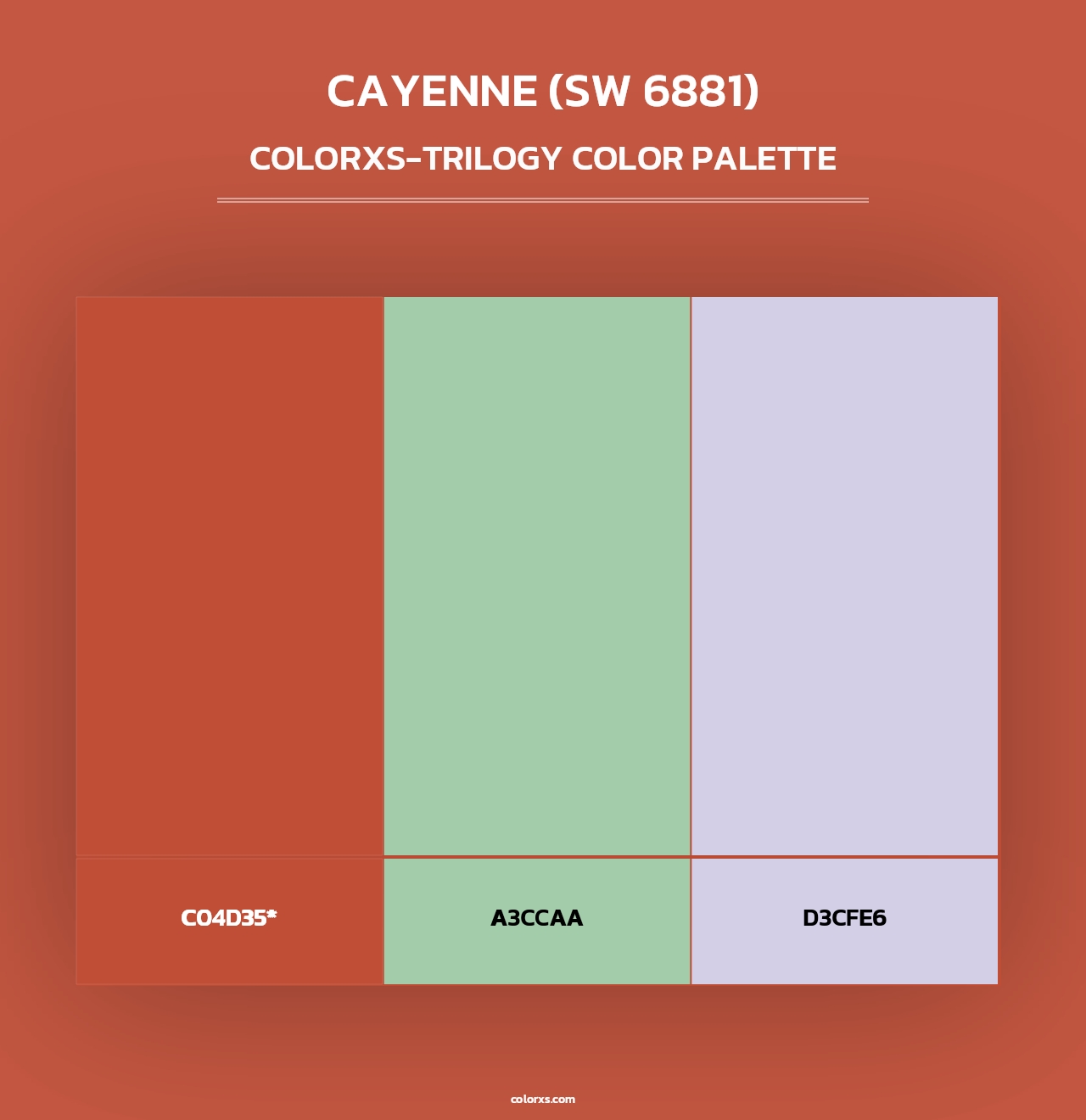 Cayenne (SW 6881) - Colorxs Trilogy Palette