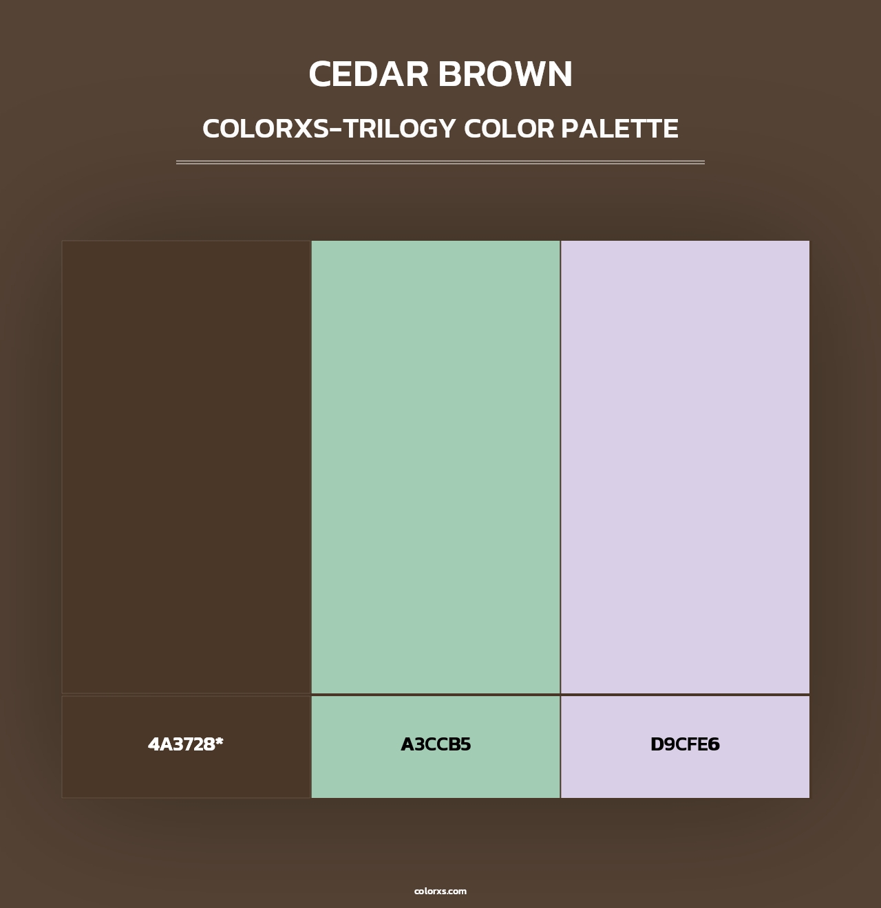 Cedar Brown - Colorxs Trilogy Palette