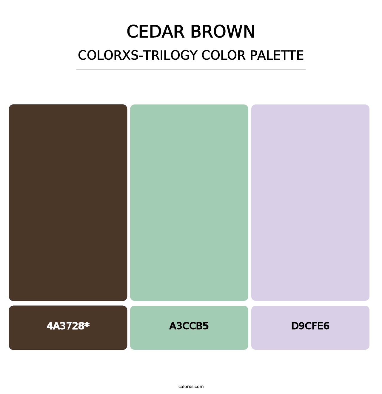 Cedar Brown - Colorxs Trilogy Palette