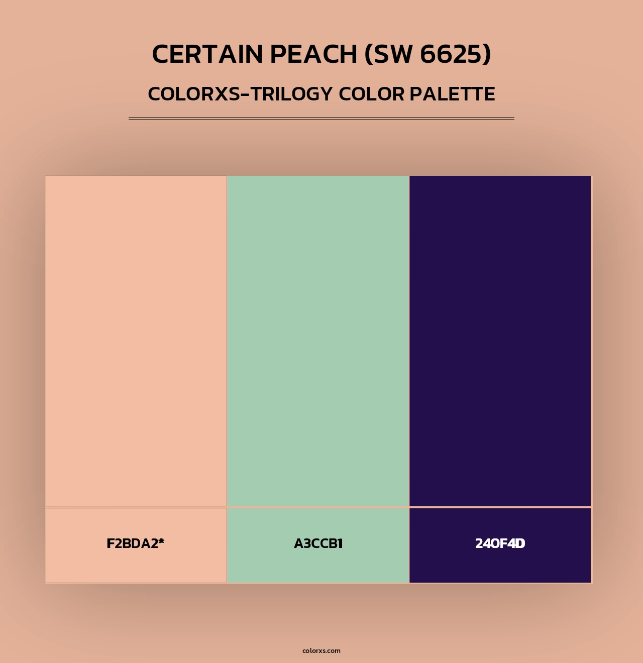 Certain Peach (SW 6625) - Colorxs Trilogy Palette
