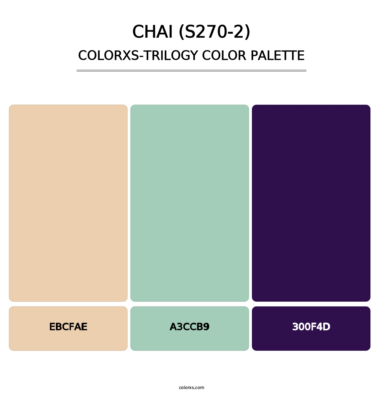 Chai (S270-2) - Colorxs Trilogy Palette
