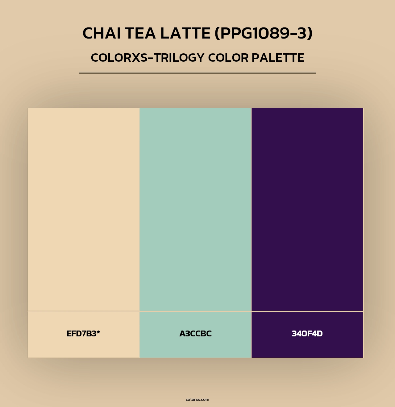 Chai Tea Latte (PPG1089-3) - Colorxs Trilogy Palette