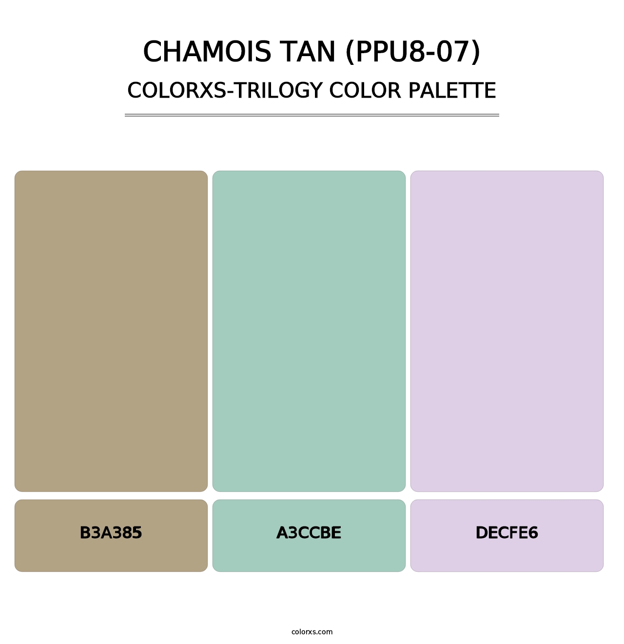 Chamois Tan (PPU8-07) - Colorxs Trilogy Palette