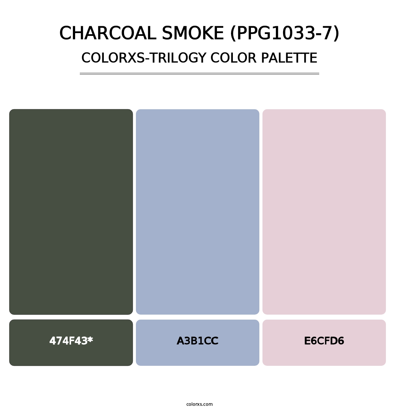 Charcoal Smoke (PPG1033-7) - Colorxs Trilogy Palette