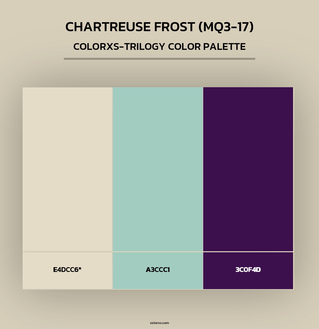 Chartreuse Frost (MQ3-17) - Colorxs Trilogy Palette