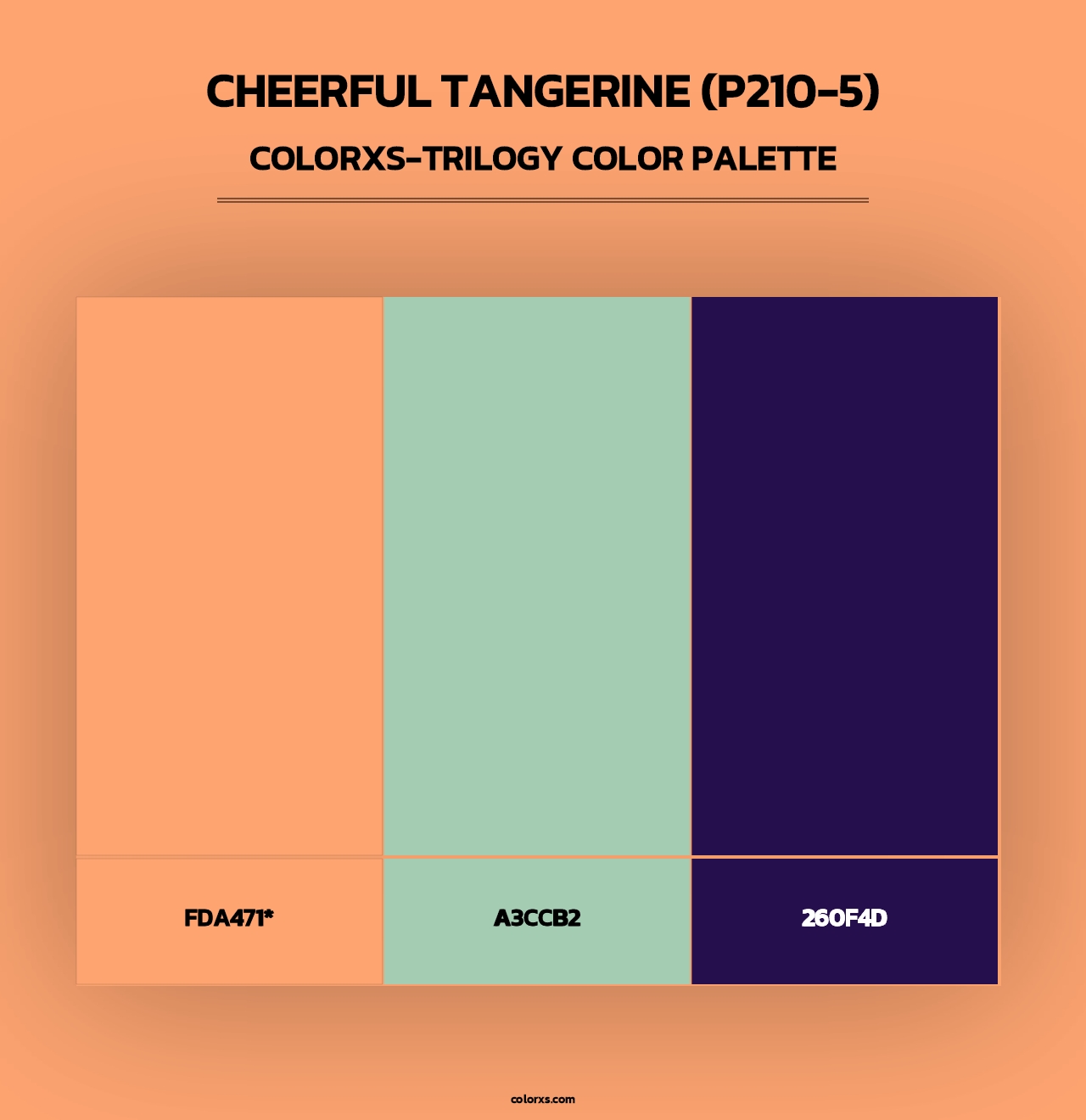 Cheerful Tangerine (P210-5) - Colorxs Trilogy Palette