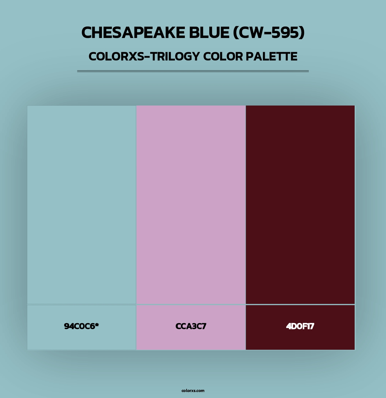 Chesapeake Blue (CW-595) - Colorxs Trilogy Palette