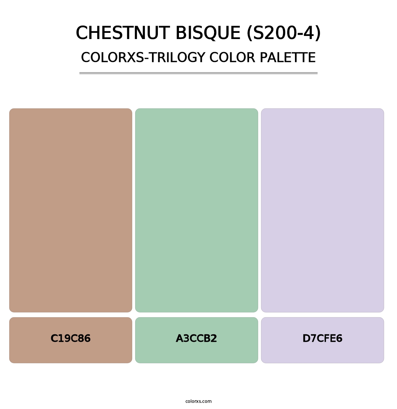 Chestnut Bisque (S200-4) - Colorxs Trilogy Palette