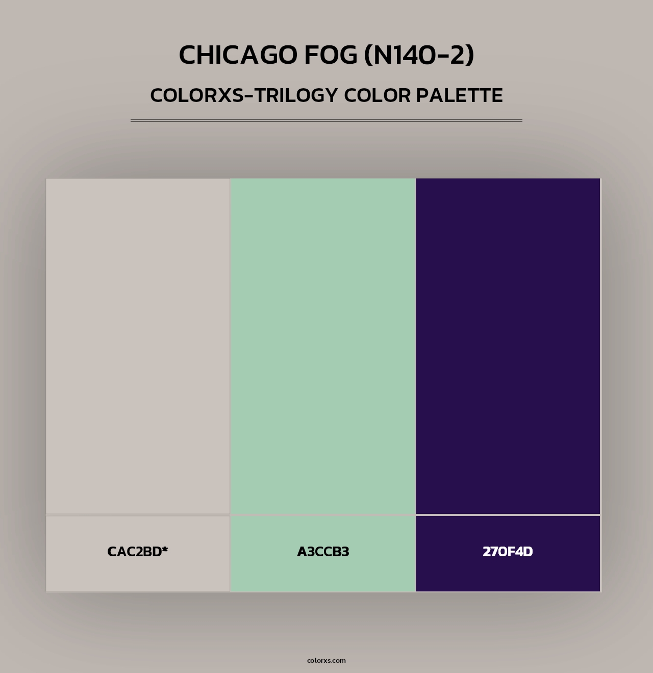 Chicago Fog (N140-2) - Colorxs Trilogy Palette