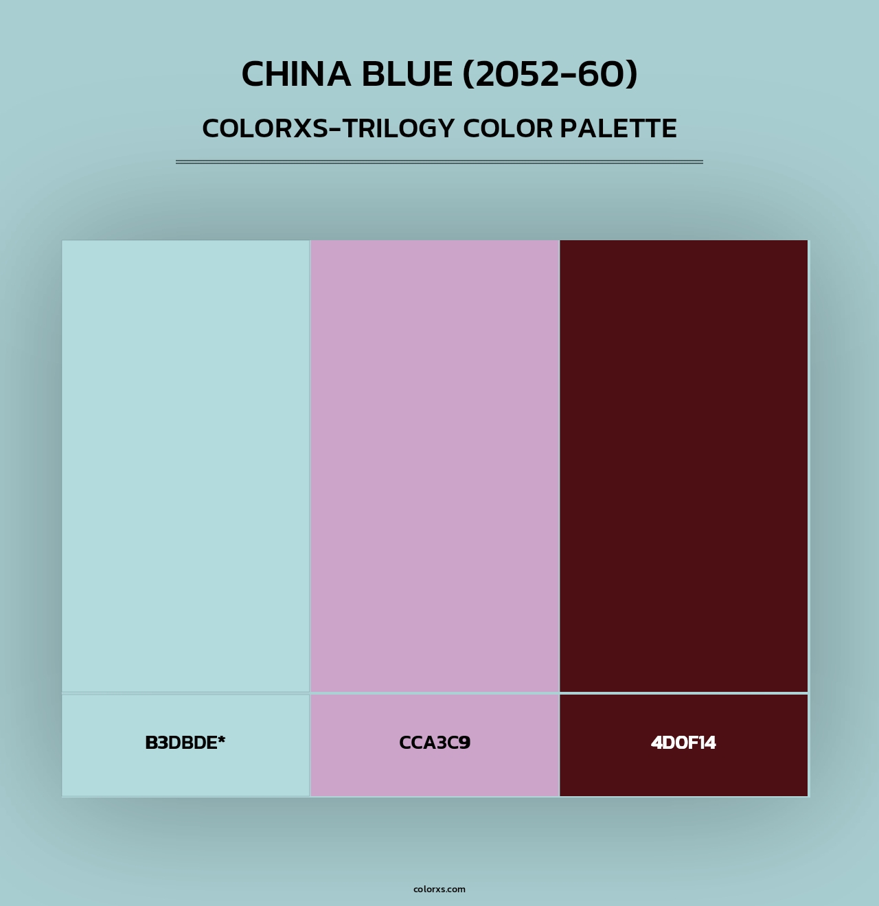 China Blue (2052-60) - Colorxs Trilogy Palette