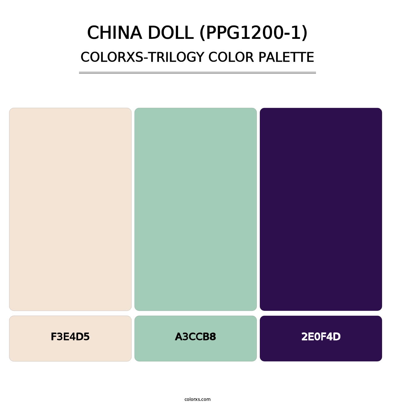 China Doll (PPG1200-1) - Colorxs Trilogy Palette