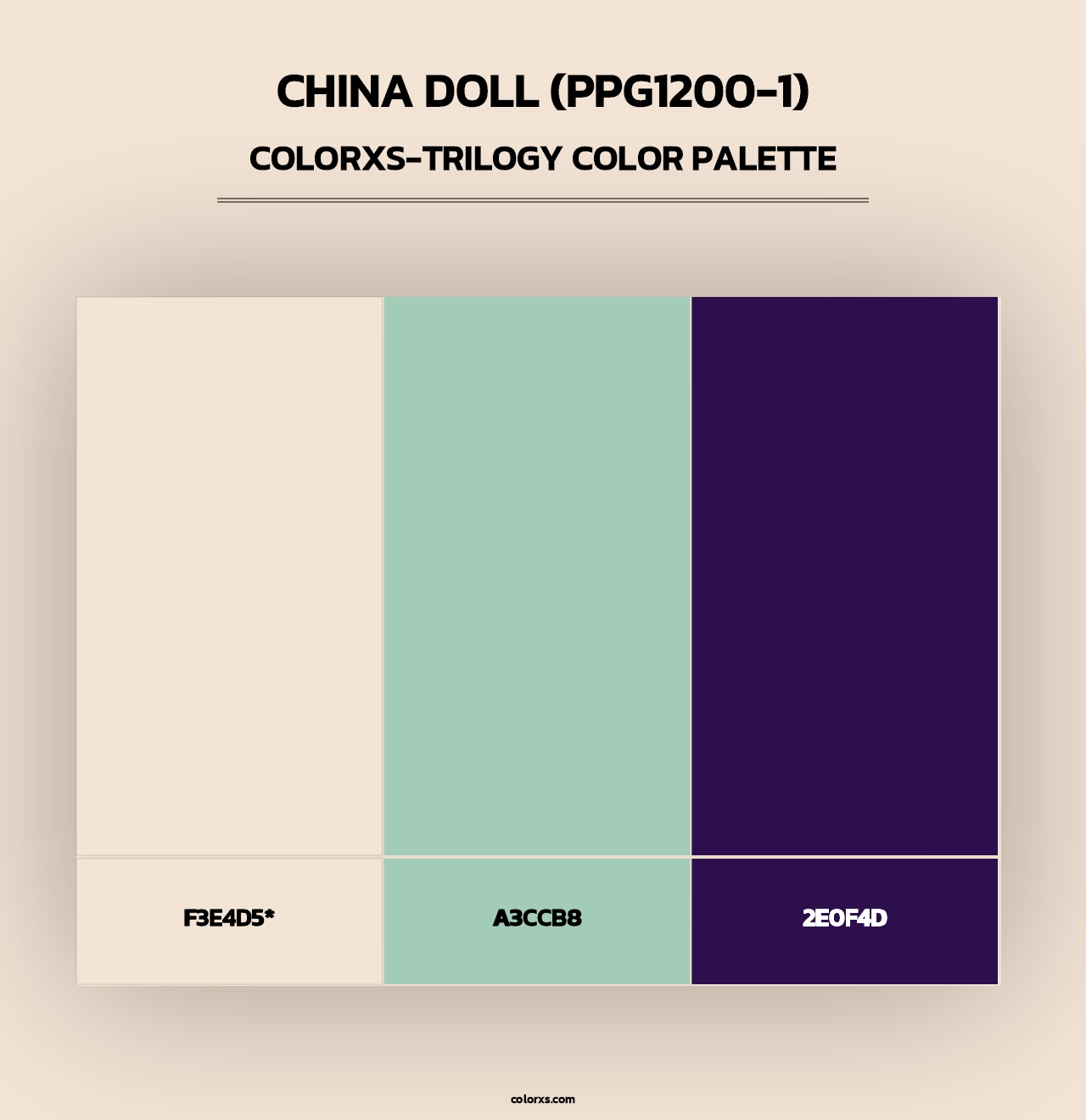China Doll (PPG1200-1) - Colorxs Trilogy Palette