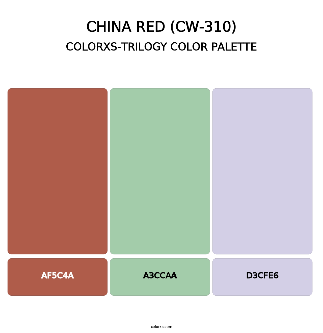 China Red (CW-310) - Colorxs Trilogy Palette