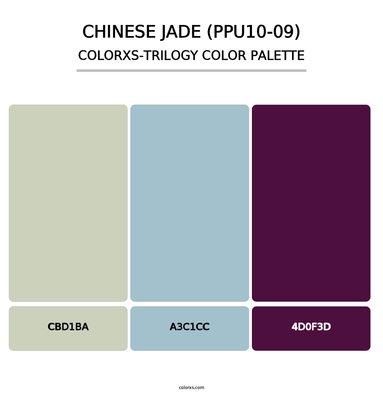 Chinese Jade (PPU10-09) - Colorxs Trilogy Palette