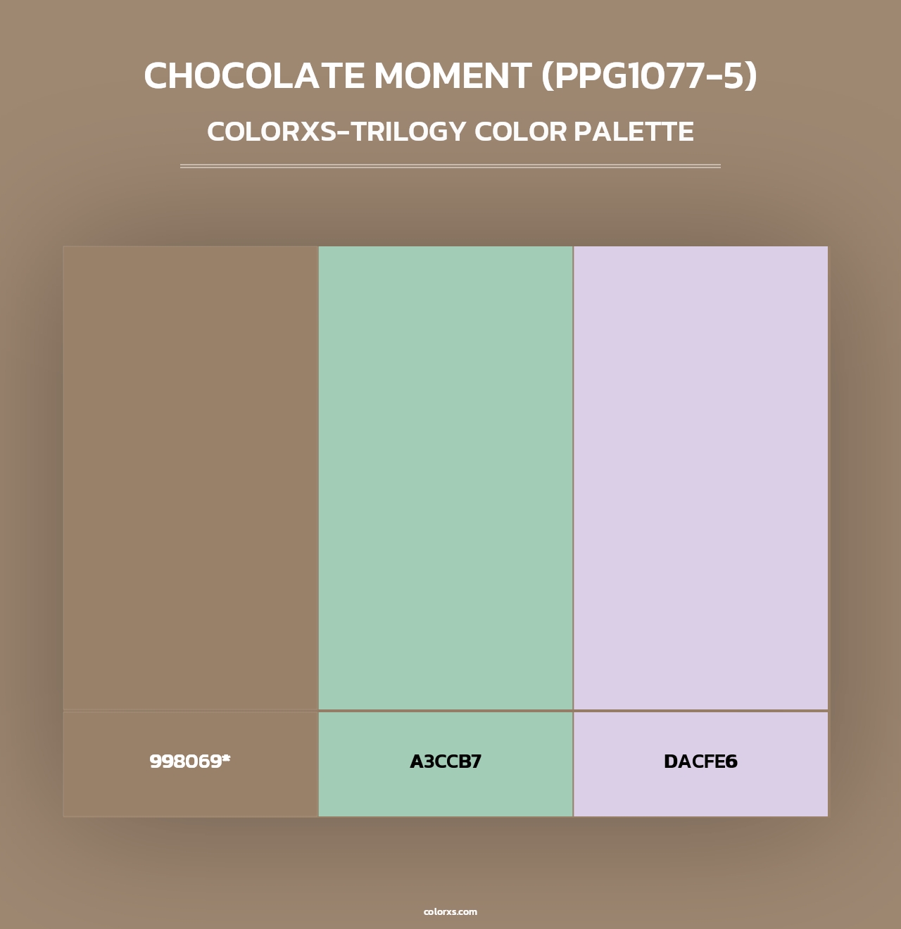 Chocolate Moment (PPG1077-5) - Colorxs Trilogy Palette
