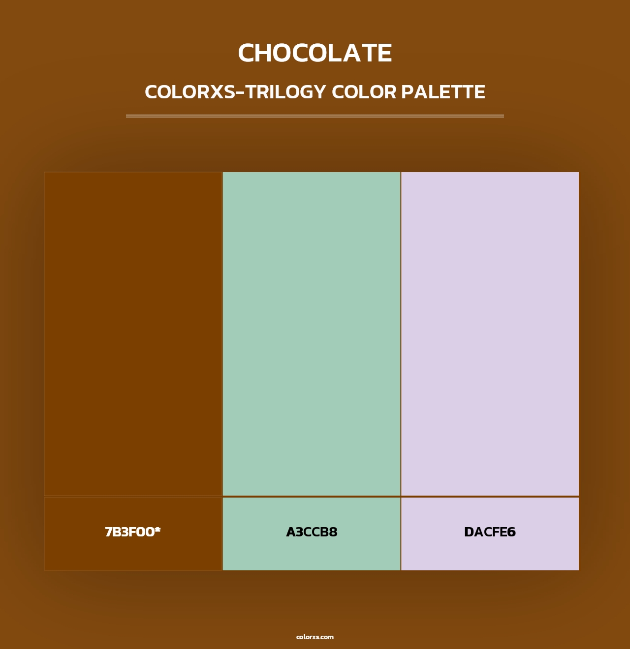 Chocolate - Colorxs Trilogy Palette