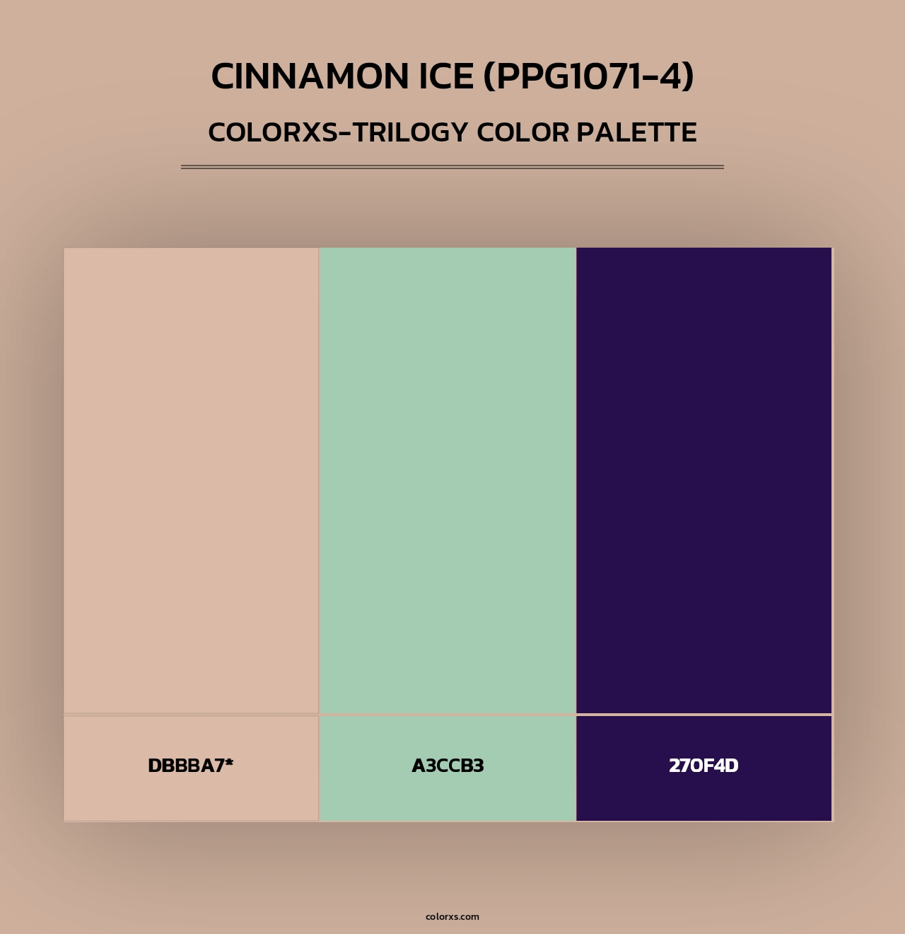 Cinnamon Ice (PPG1071-4) - Colorxs Trilogy Palette