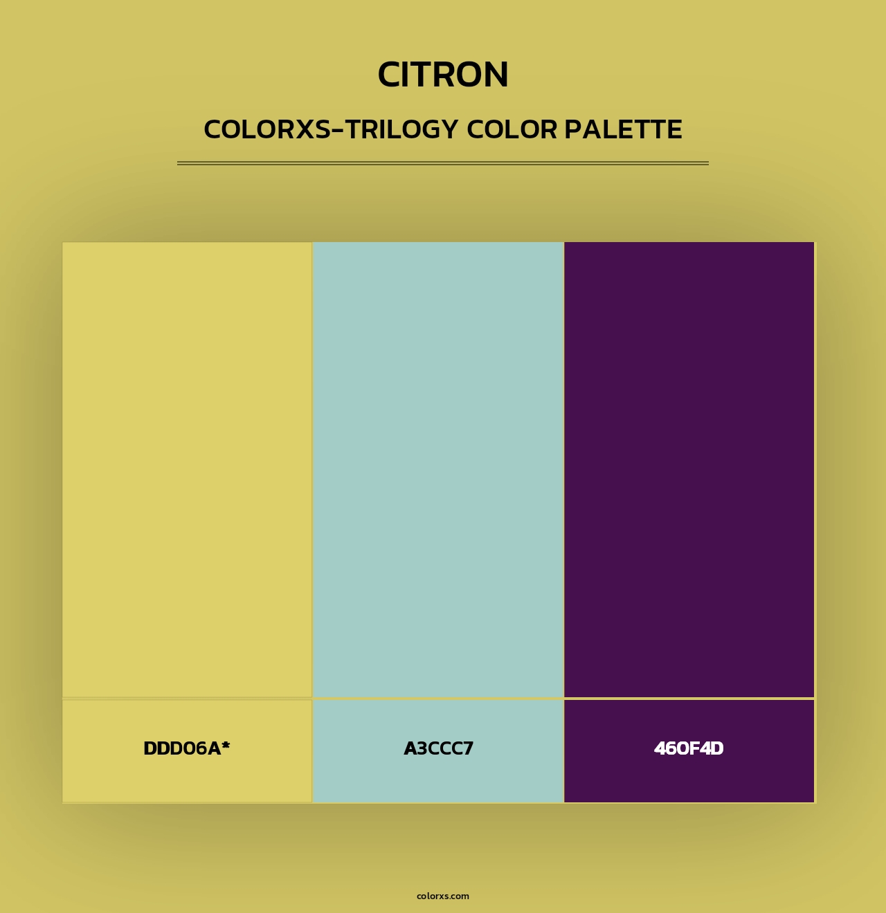 Citron - Colorxs Trilogy Palette