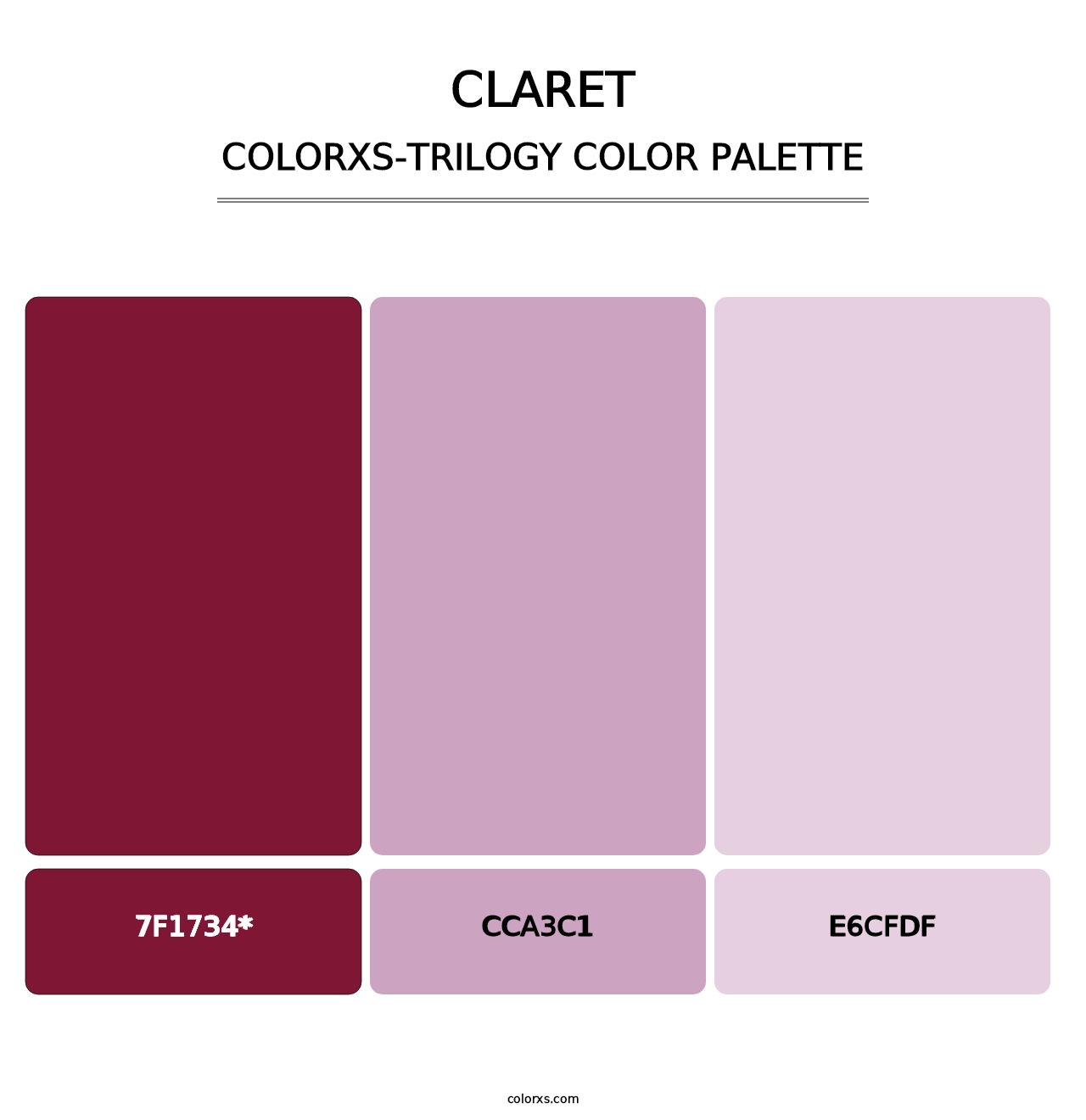 Claret - Colorxs Trilogy Palette