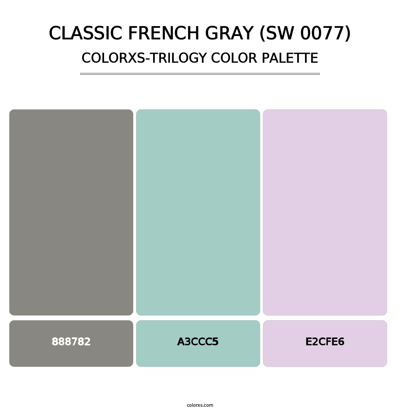 Classic French Gray (SW 0077) - Colorxs Trilogy Palette