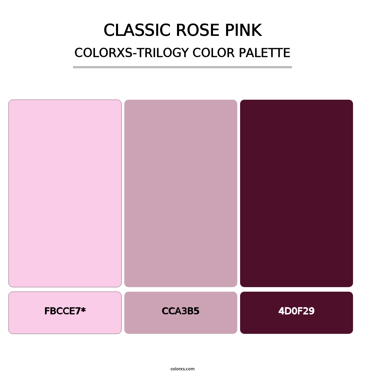 Classic Rose Pink - Colorxs Trilogy Palette