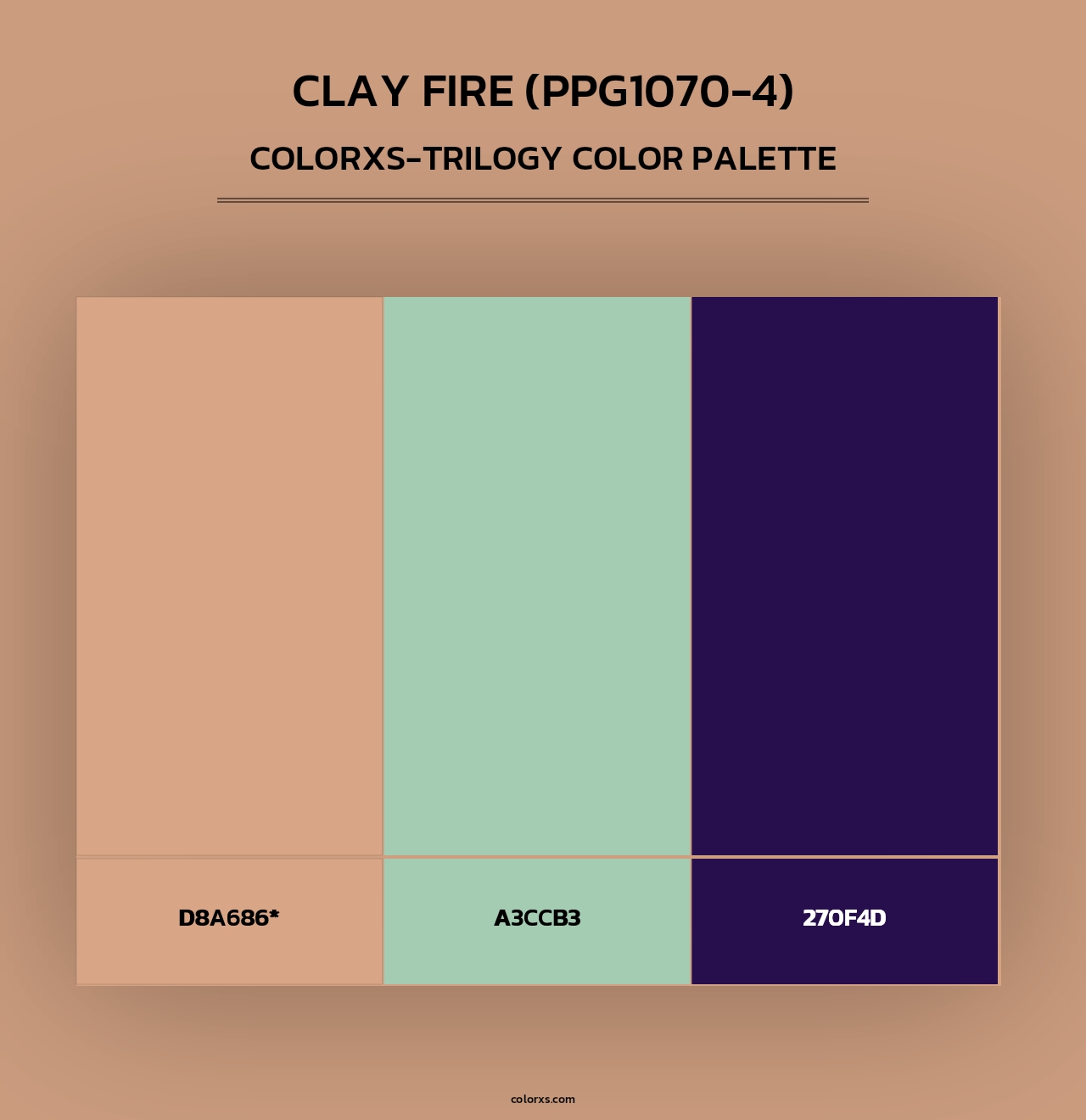 Clay Fire (PPG1070-4) - Colorxs Trilogy Palette