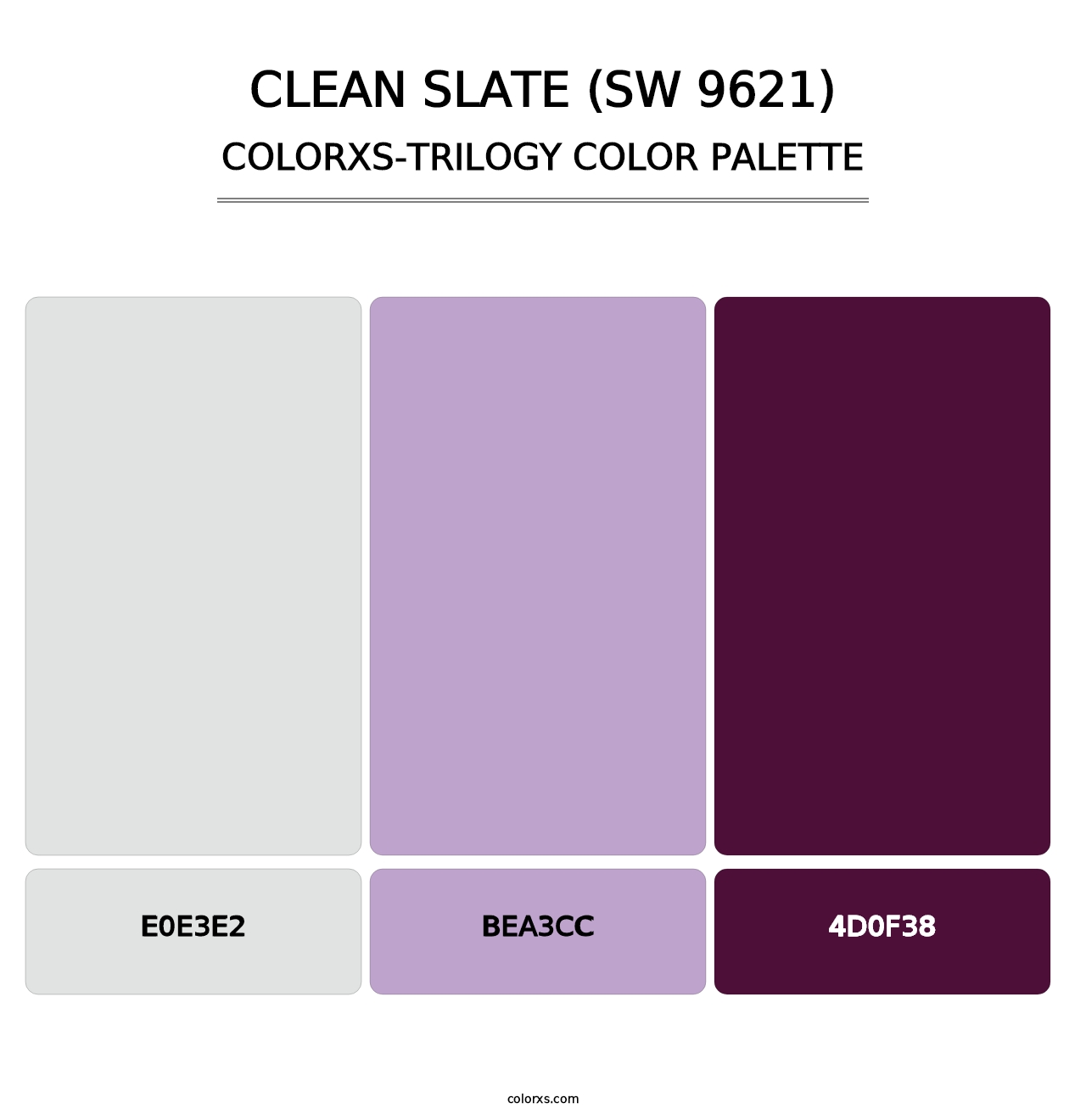 Clean Slate (SW 9621) - Colorxs Trilogy Palette