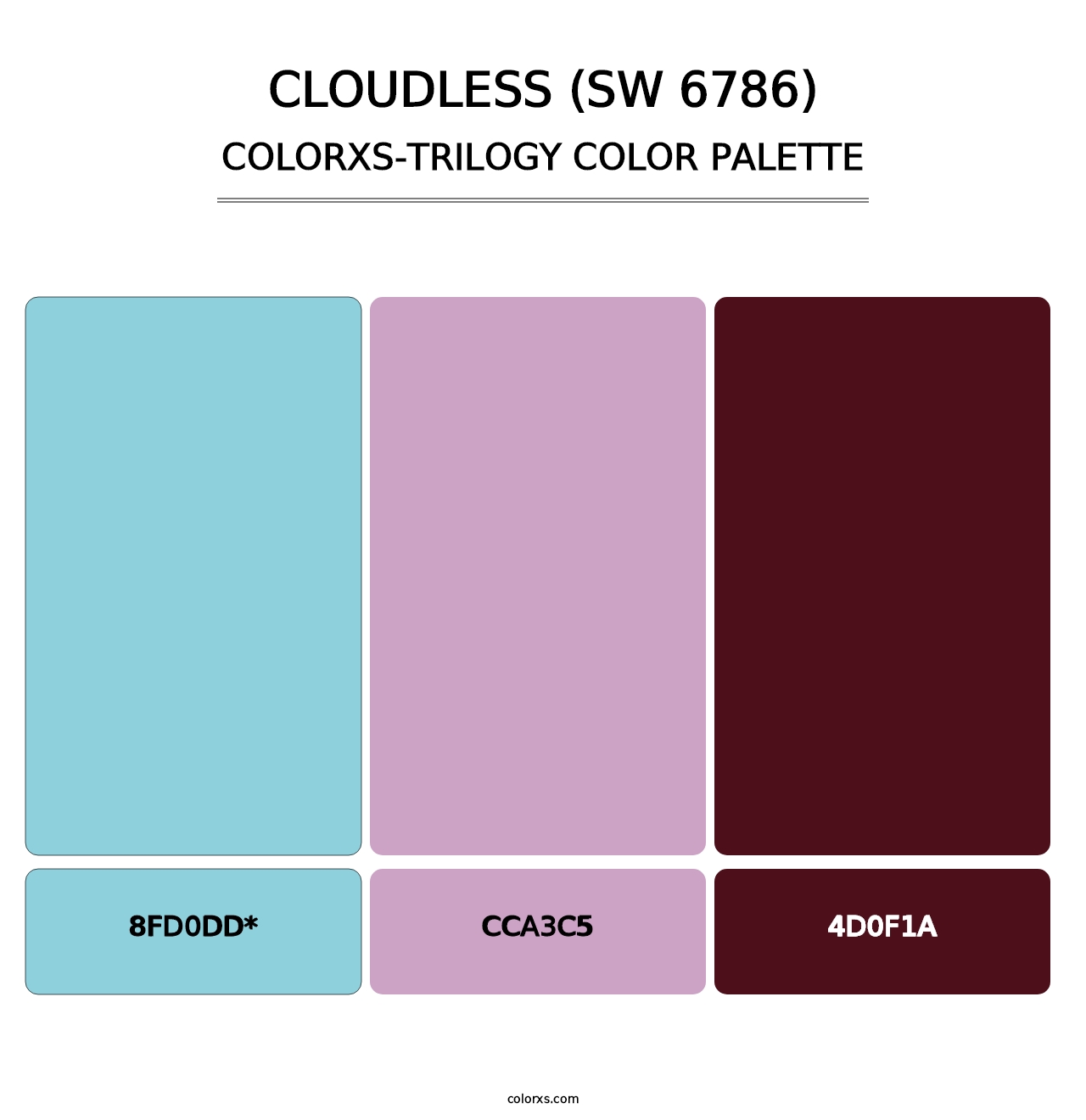 Cloudless (SW 6786) - Colorxs Trilogy Palette