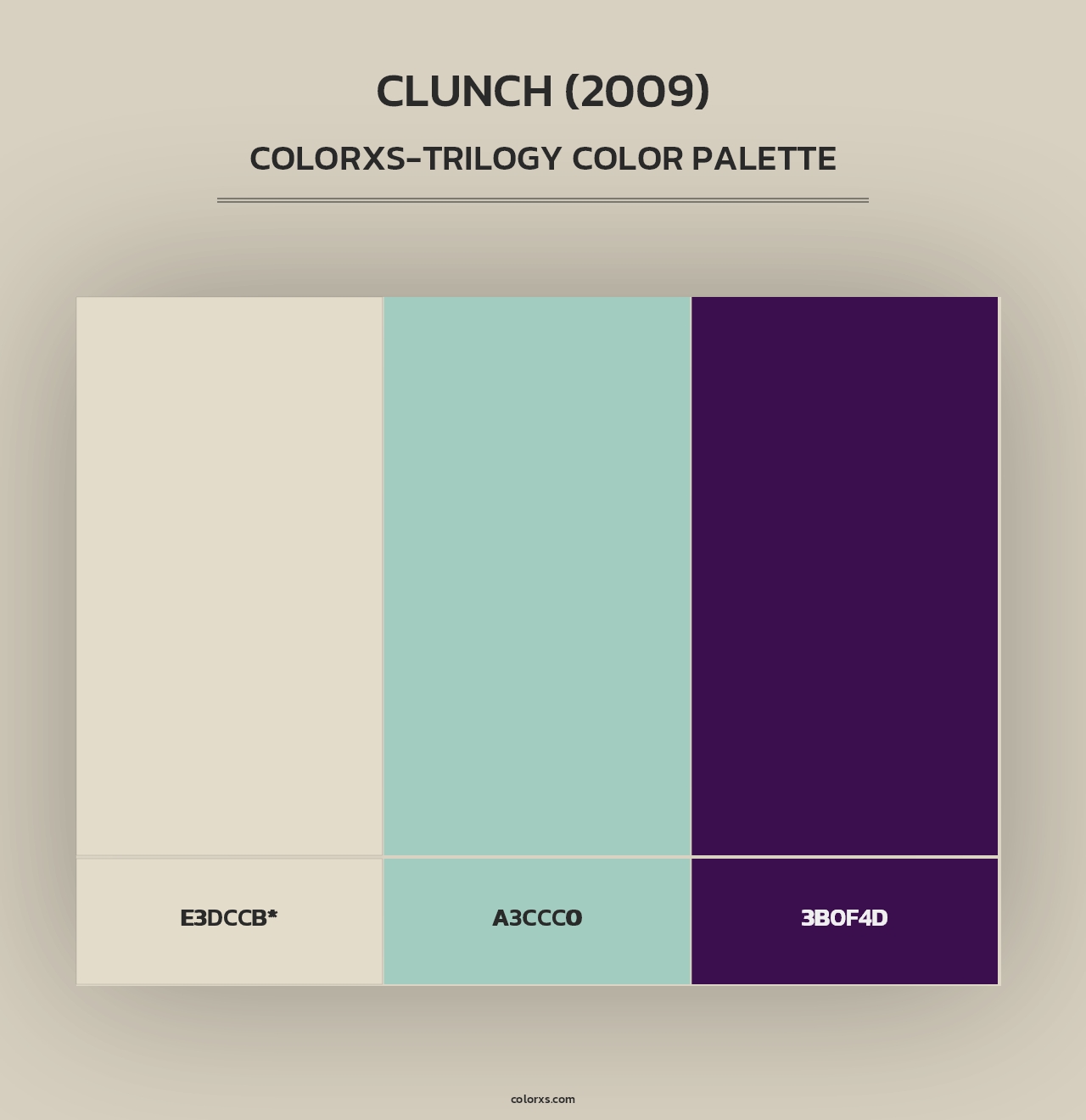 Clunch (2009) - Colorxs Trilogy Palette