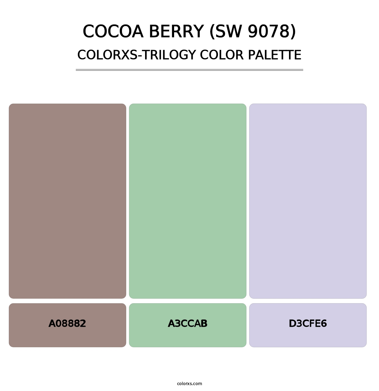 Cocoa Berry (SW 9078) - Colorxs Trilogy Palette