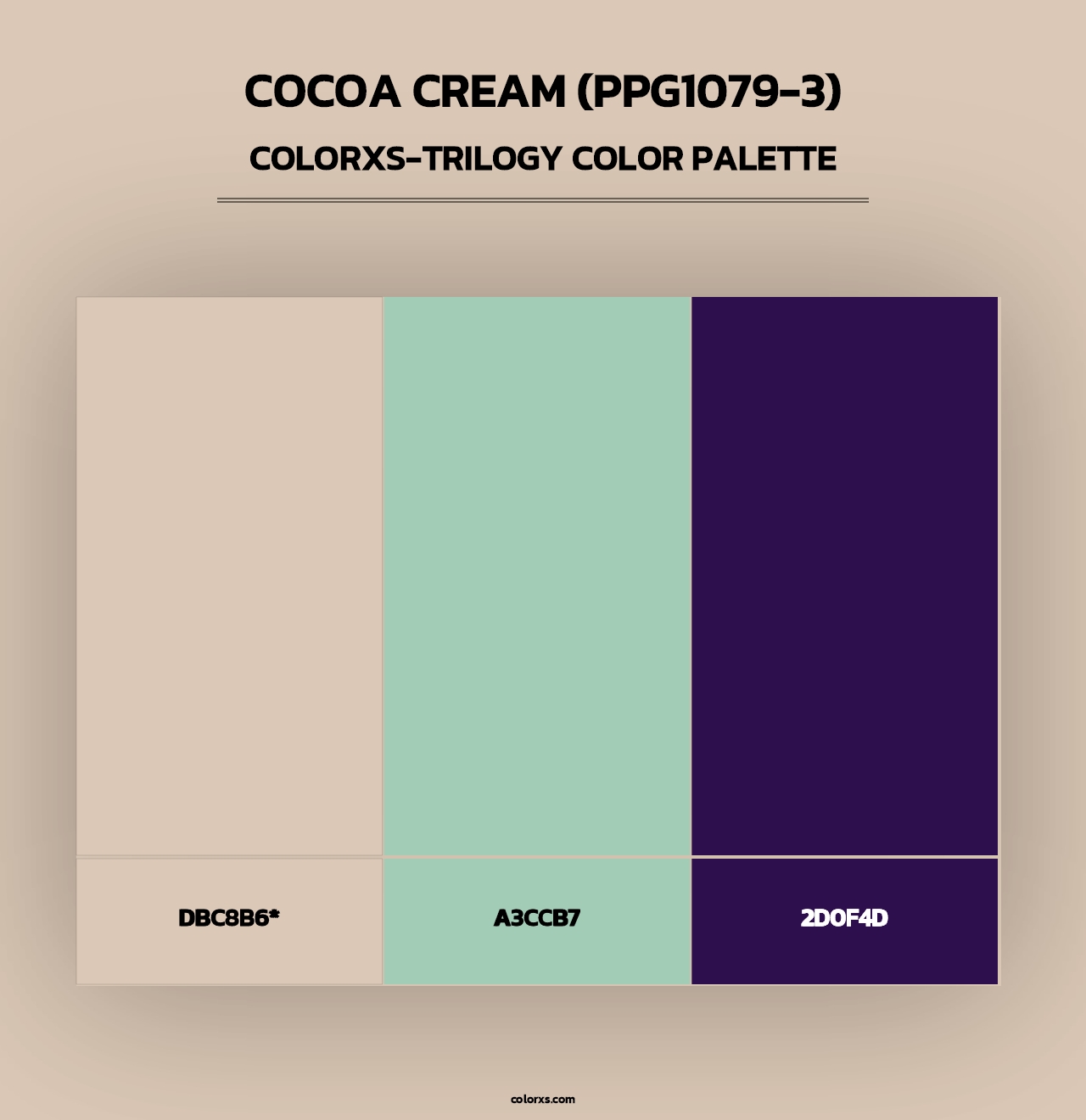 Cocoa Cream (PPG1079-3) - Colorxs Trilogy Palette