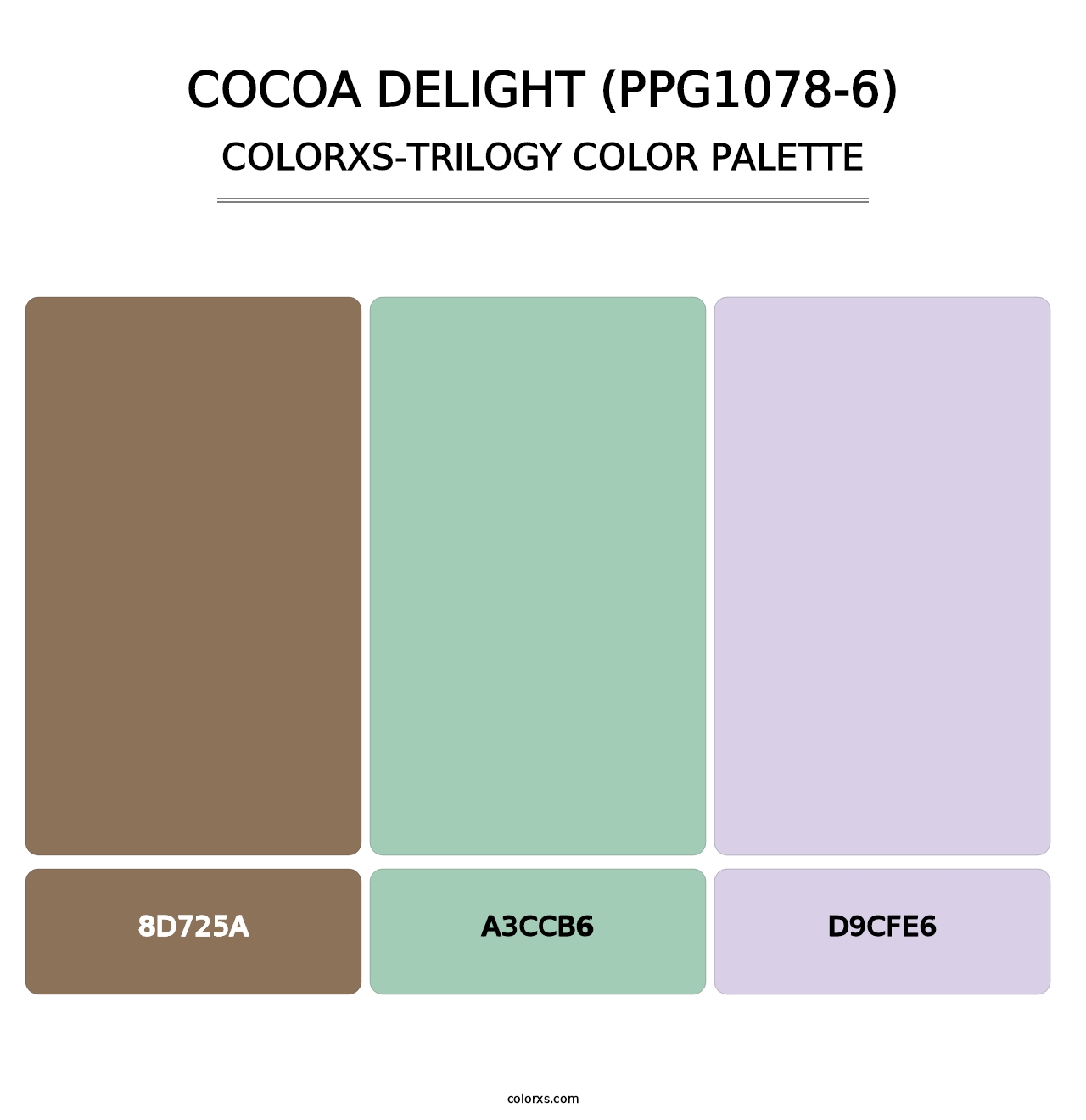 Cocoa Delight (PPG1078-6) - Colorxs Trilogy Palette