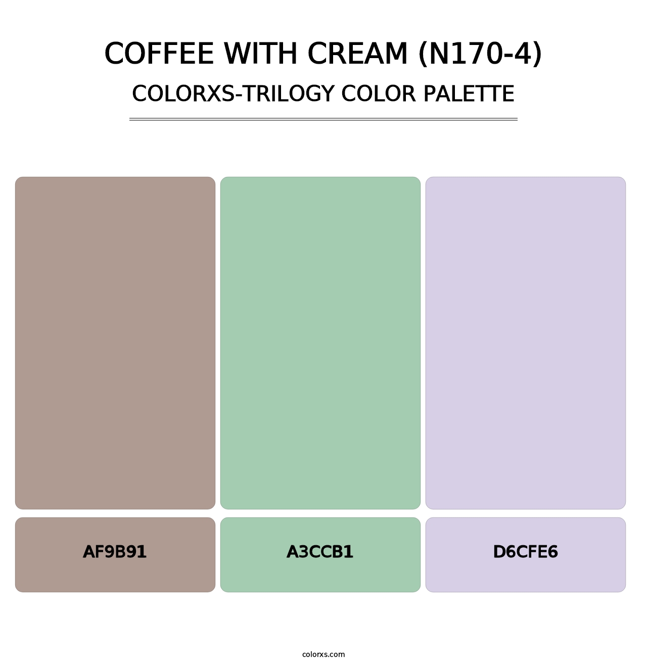 Coffee With Cream (N170-4) - Colorxs Trilogy Palette