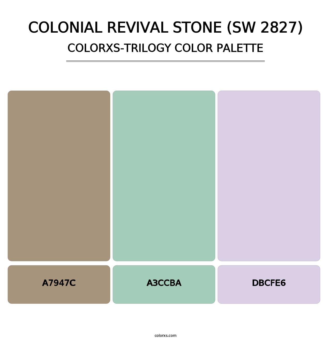Colonial Revival Stone (SW 2827) - Colorxs Trilogy Palette