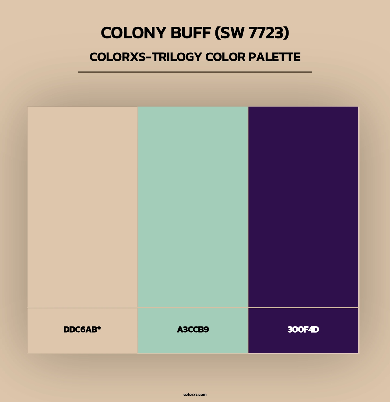 Colony Buff (SW 7723) - Colorxs Trilogy Palette