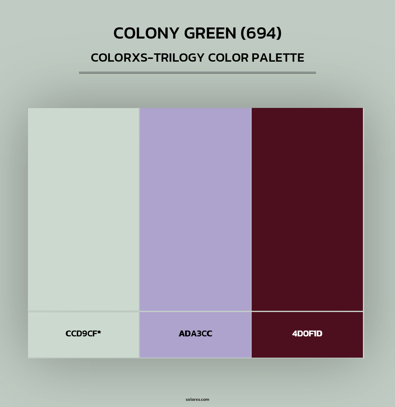 Colony Green (694) - Colorxs Trilogy Palette