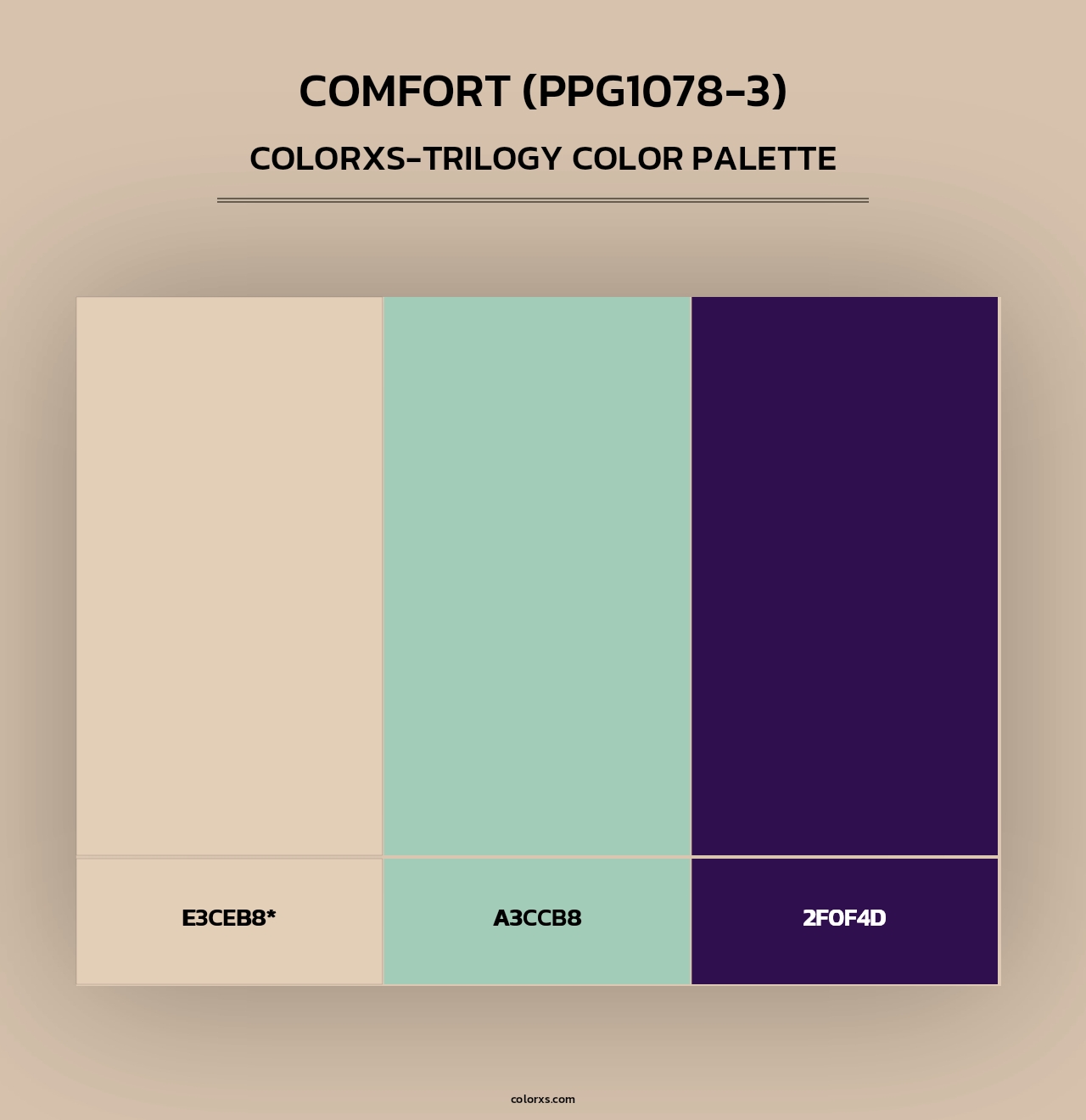 Comfort (PPG1078-3) - Colorxs Trilogy Palette