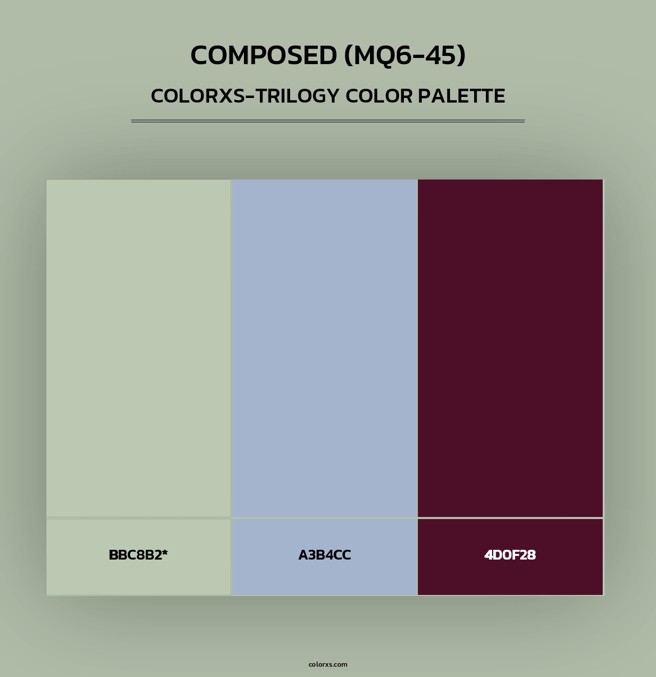 Composed (MQ6-45) - Colorxs Trilogy Palette