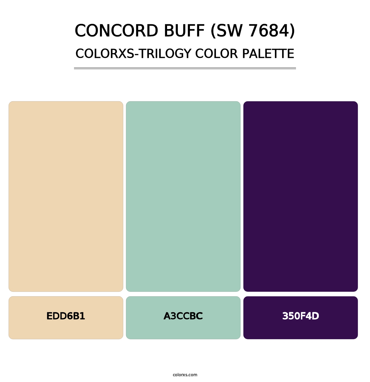 Concord Buff (SW 7684) - Colorxs Trilogy Palette