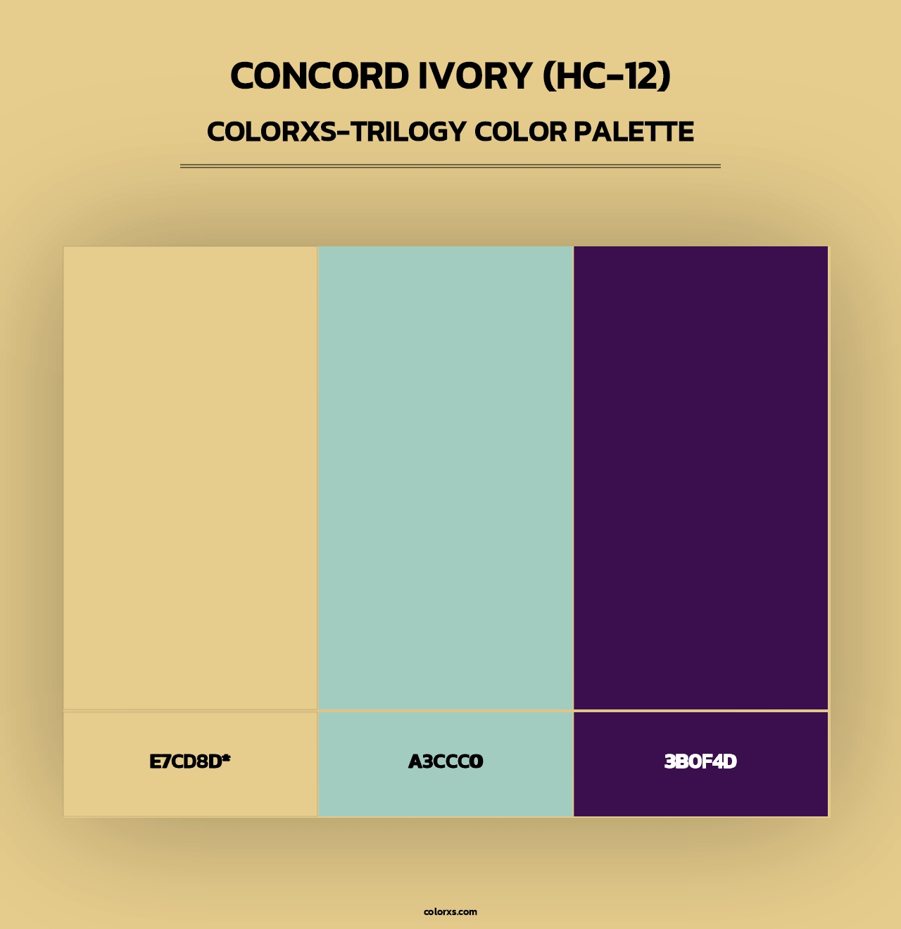 Concord Ivory (HC-12) - Colorxs Trilogy Palette