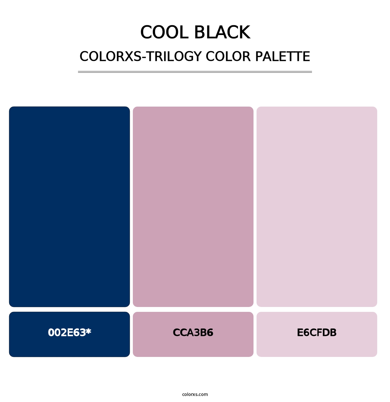 Cool Black - Colorxs Trilogy Palette