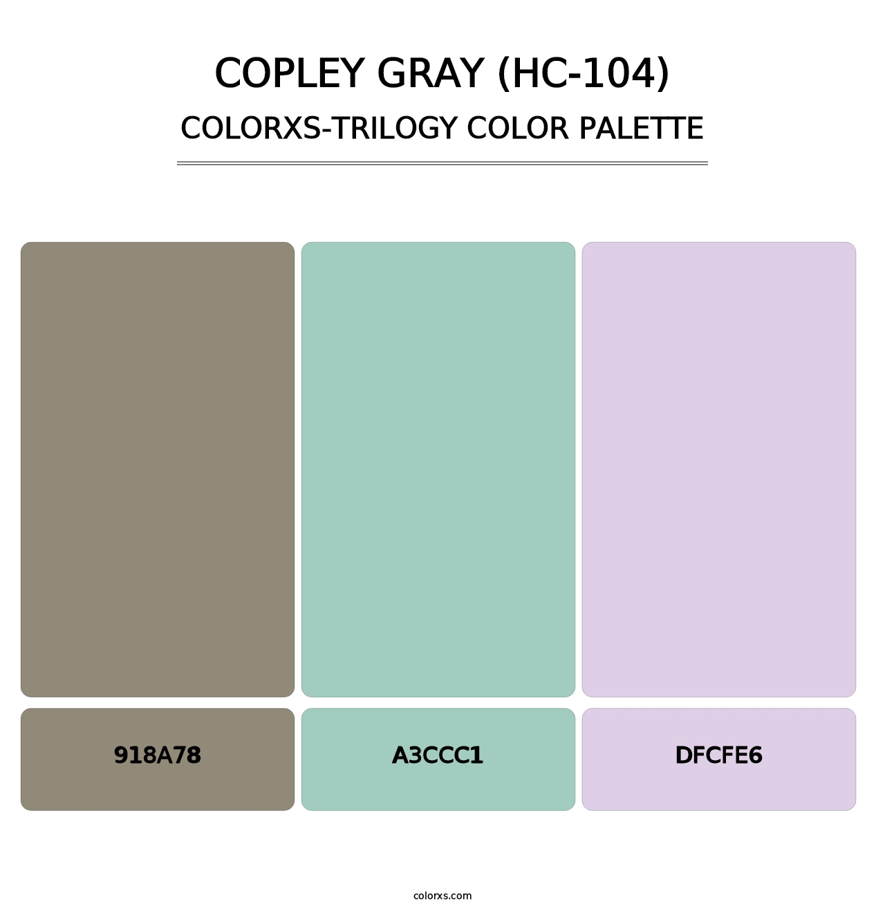 Copley Gray (HC-104) - Colorxs Trilogy Palette
