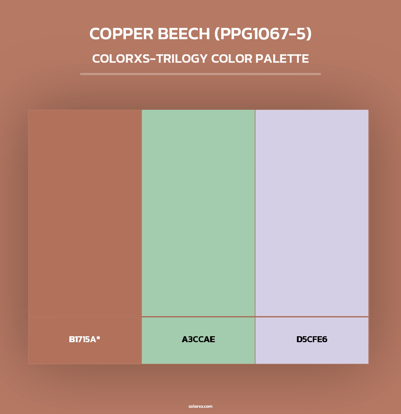 Copper Beech (PPG1067-5) - Colorxs Trilogy Palette